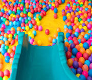Ball pit and slide.
